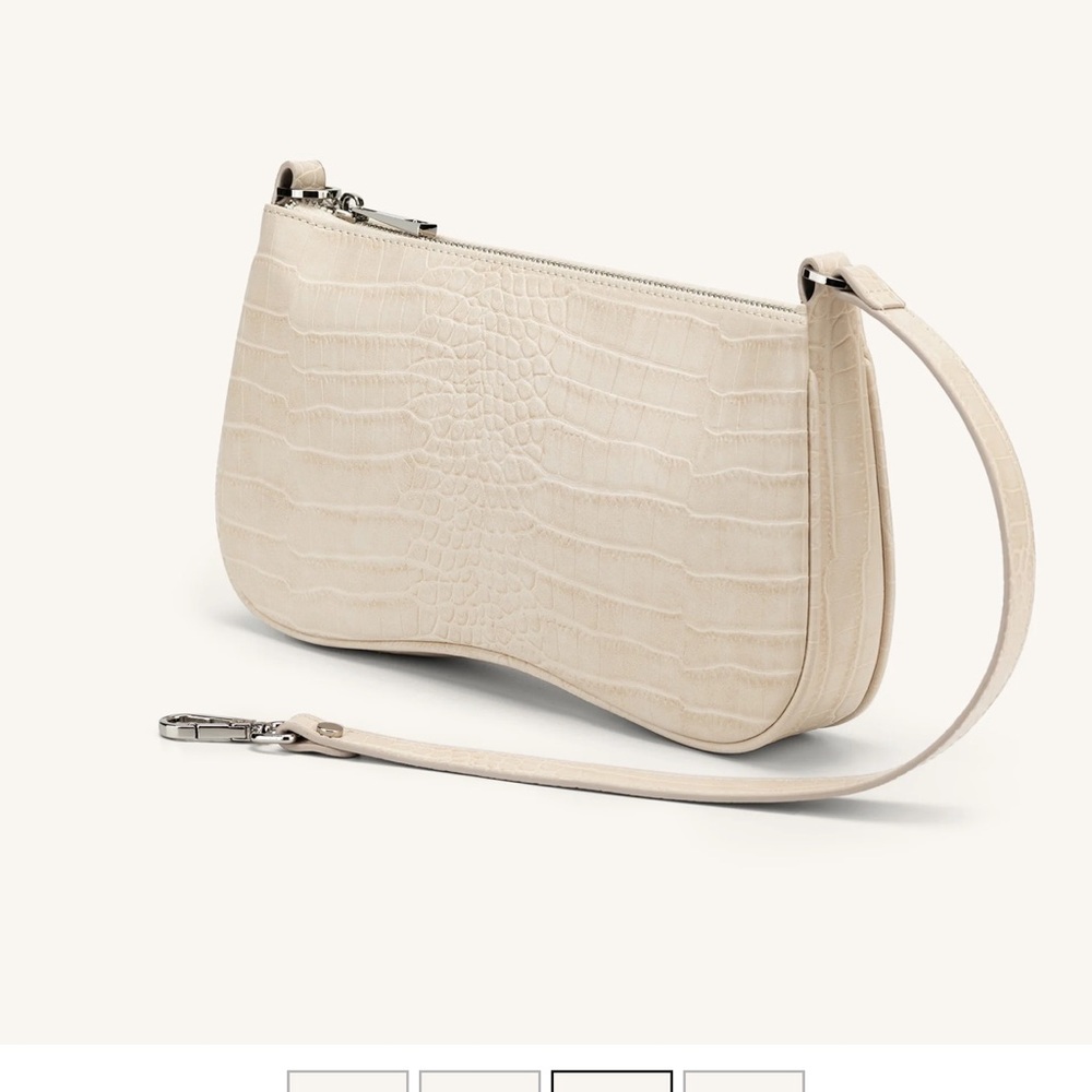 Eva Shoulder Handbag - Ivory Croc - Picture 3 of 6